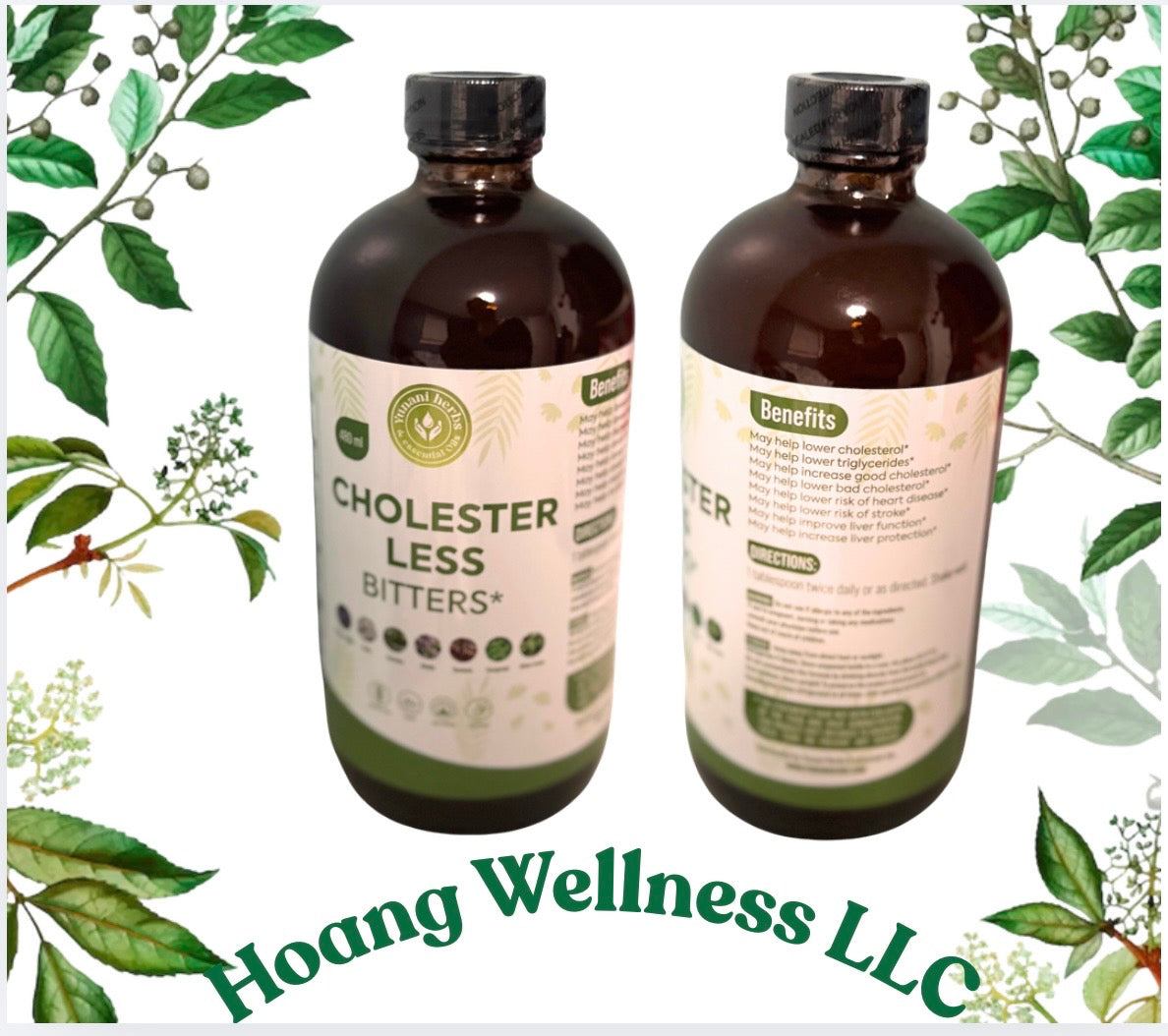 Yunani Herbs- Cholester Less Bitters( 16 oz/480 ml)