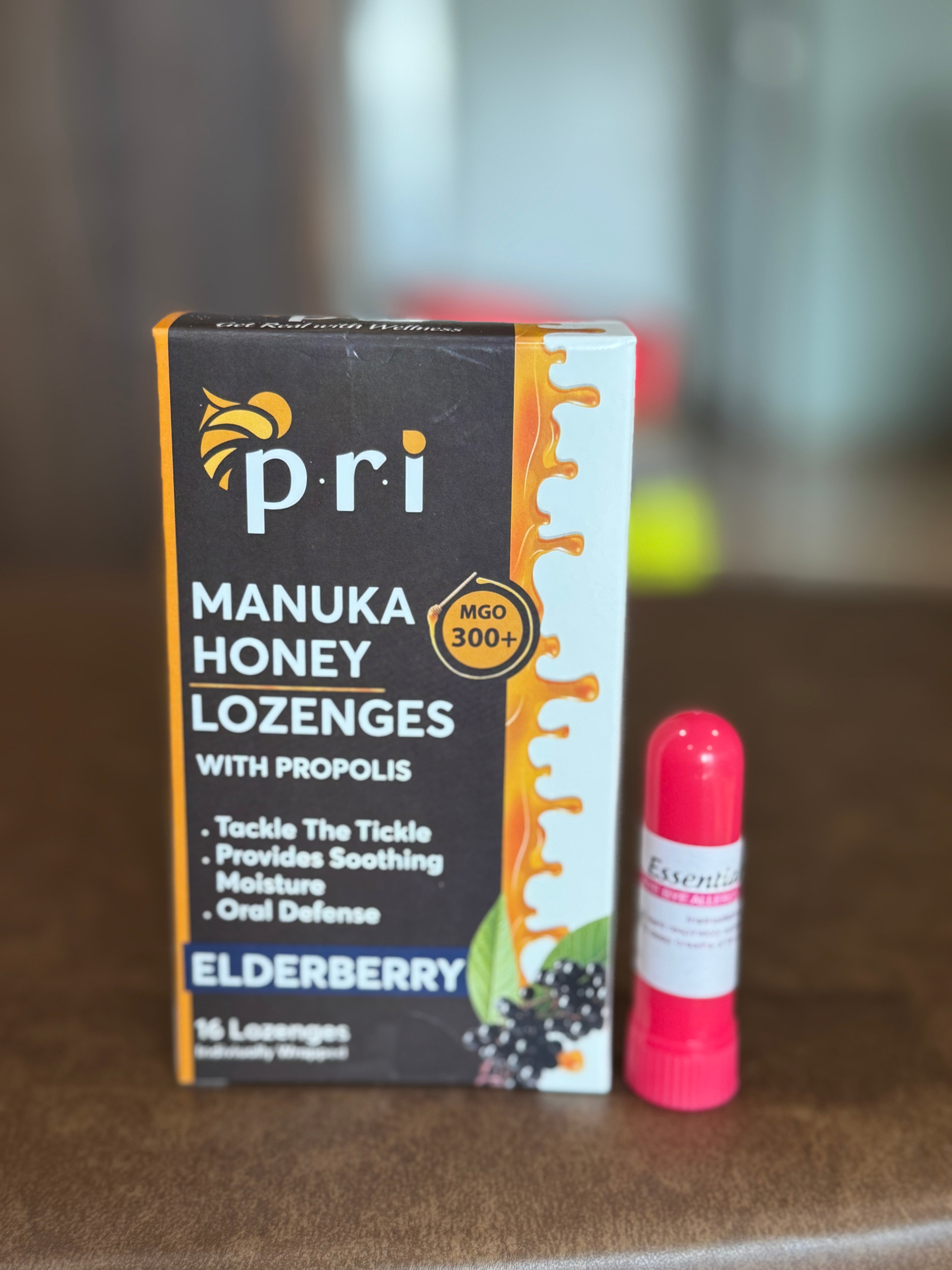 Seasonal Allergy Defense Duo : Manuka Propolis Lozenges + Custom Inhaler