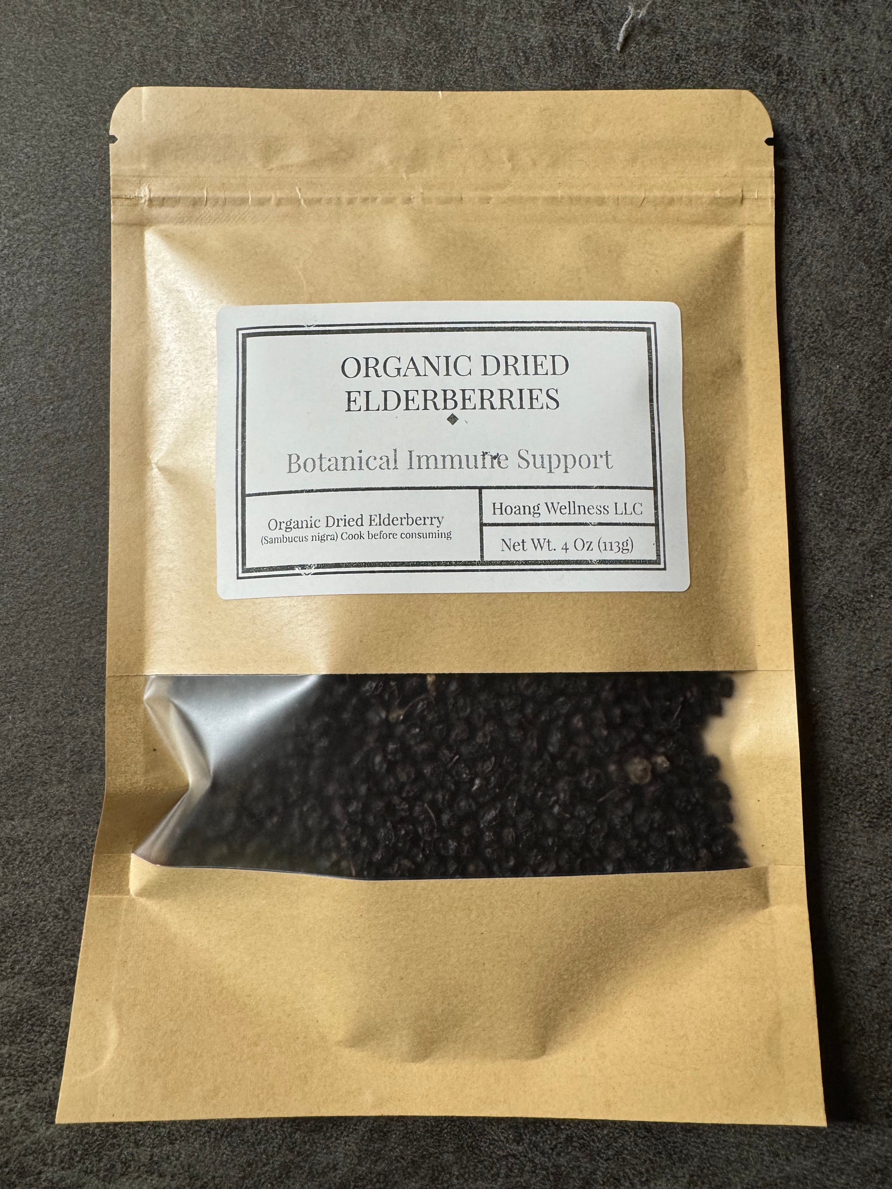 Organic Dried Elderberries -Botanical Immune Support